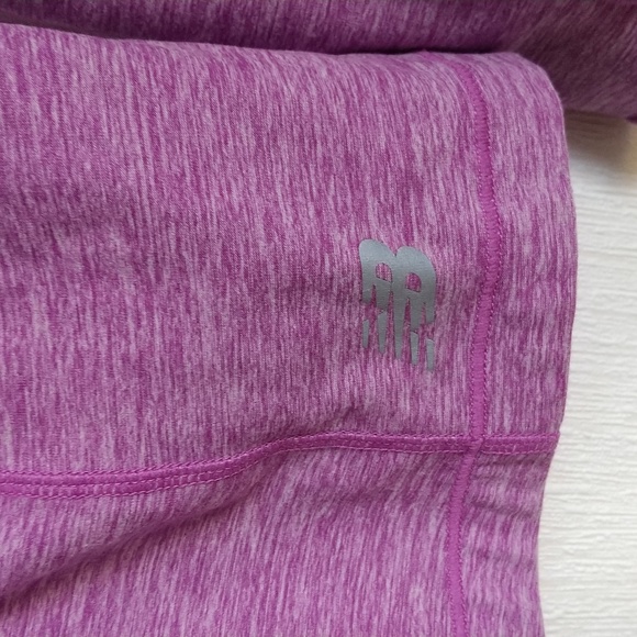 New Balance Half Zip Pullover Running Jacket Running Top Heathered Purple size M - Picture 3 of 8
